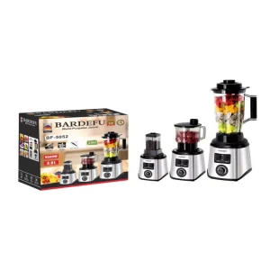 Electric Commercial and Home Blender Smoothie Juicer Food Processor Heavy Duty Stainless Steel Housing 5 Speeds Plastic Container