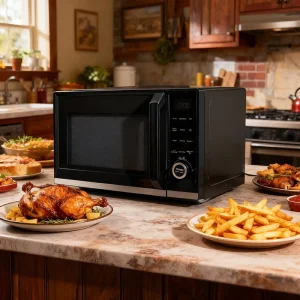 Electric Countertop Kitchen Appliance OEM 28L 4 in 1 Air Fryer Grill Combi Stainless Steel Microwave Oven for Hotel Use