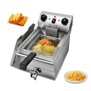 Electric Deep Fryer 10L CE Certificated Restaurant Counter Top Single Industrial