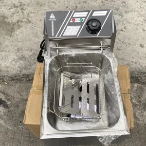 Electric Deep Fryer 6L Oil Capacity Commercial Household Rectangle Stainless Steel