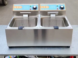 Electric Deep Fryer Luxury Metal Single Double Head 2500W 220V AC Temperature Controlled Plug And Play Easy Clean