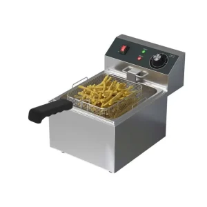 Electric Deep Fryer Multifunctional Commercial Fryer Rapid Heating Machine with Basket and Lid and Timer