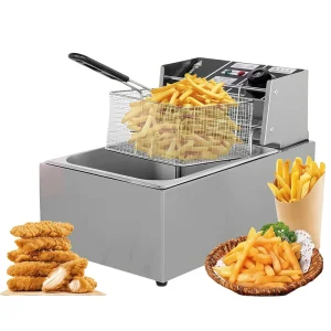 Electric Deep Fryer Single Double Head Fryer Chicken French Fries Potato Chips Fryer for Kitchen