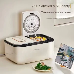 Electric Digital Portable Multi-Purpose Smart Rice Cooker 5L Measuring Cup Plastic Steamer Paddle for Household Use