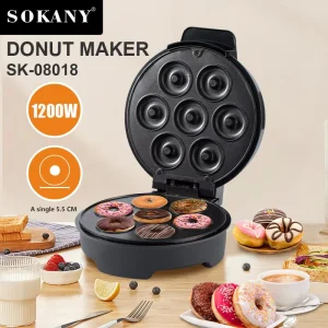 Electric Donut Maker 1200W Mechanical Control Baking Dessert Machine Household Multi-Function Bread Maker