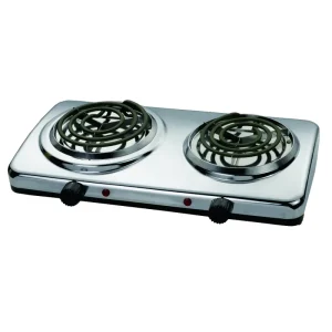 Electric Double 2 Burner Coil Spiral Tubes Hotplate Electric Stove Hot Plate Cooking Plate