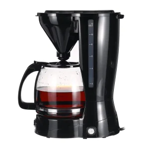 Electric Drip Coffee Maker with Glass Carafe Semi Automatic Coffee Machine with Keep Warm Function Mini Coffee Maker