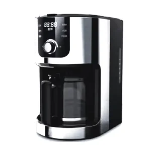 Electric Drip Coffee Maker with Grinder 1.25L Glass Coffee Pot All in One Coffee Machine for Home & Office