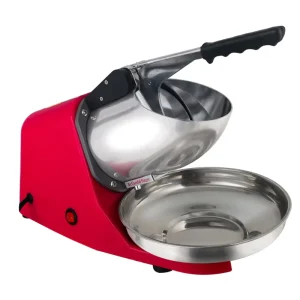 Electric Dual Blades Ice Crushers Shaver Snow Cone Maker Machine Silver for Home and Commercial Use
