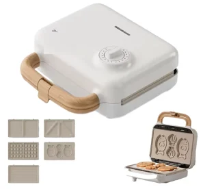 Electric Dual Plate Sandwich Breakfast Maker with Timer Multi-Function Waffle & Toaster for Household Use SW064