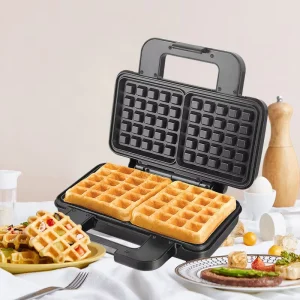 Electric EU-standard Plastic Sandwich Maker Breakfast Maker Multi-functional Household Waffle Maker Toaster