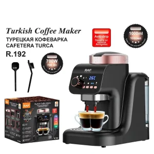 Electric EU standard Turkish Coffee Maker Arabic Coffee Self cleaning Dual cup with Drip proof Carafe