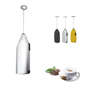 Electric Eco Friendly CE EU Certified Classic Design Coffee Milk Frother 2 AA Batteries Battery Operated Handheld Stainless