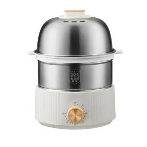 Electric Egg Boiler Household Automatic Stainless Steel Egg Cooker for 6 Eggs