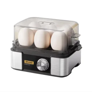 Electric Egg Boiler Household Automatic Stainless Steel Egg Cooker for 6 Eggs Easy Operation
