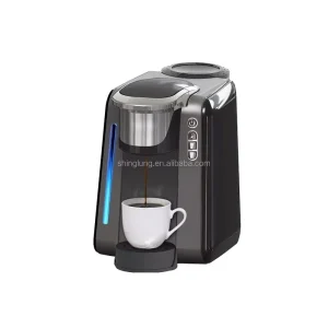 Electric Espresso Coffee Maker Single Cup K Cups Compatible Plastic Housing US Plug 45OZ Capacity 120 Cups Hour Hotel Household
