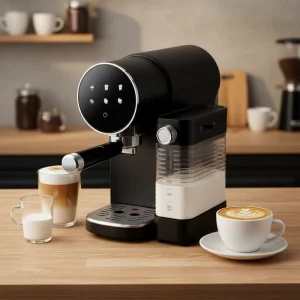 Electric Fast Heating 1350W Semi Automatic Espresso Coffee Machine Italian Pump 15/20Bar Pressure Professional Steam Wand