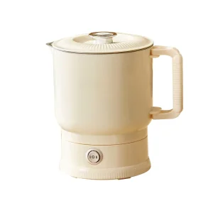 Electric Folding Stainless Steel Portable Water Kettle 0.8L Battery Powered Temperature Control Keep Warm Automatic Household