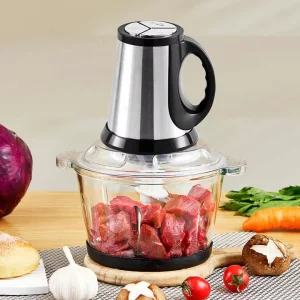 Electric Food Chopper Machine Mini Cook Food Processor Cutter Multifunction Onion Vegetable 2L Meat Chopper