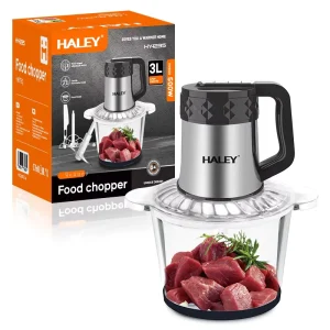 Electric Food Chopper Stainless Steel and Glass Meat Processor for Onion Salad Vegetable Processing Household Use