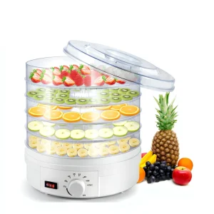 Electric Food Dehydrator Machine 5 Layers Trays Meat Tea Vegetable Fruit Dryer Fish Drying Machine Stainless Steel Provided