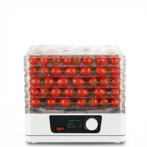 Electric Food Dehydrator Machine 5 Trays Household Use Eco Friendly Low Noise Fruit Vegetable Jerky Herb Meat Pet Food