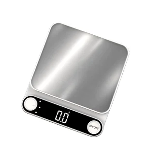 Electric Food Kitchen Scale Digital Grams for Weight Loss Baking Cooking Keto Meal Prep LCD Display 304 Stainless Steel