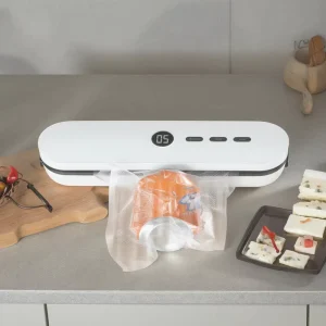 Electric Food Preserver Vacuum Sealing Machine 65kPa Strong Suction Sealer with Overheating Protection