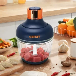 Electric Food Processor Food Chopper with 2 Glass Bowls (6 Cup+2.5 Cup) 400W Multi Function Meat Grinder