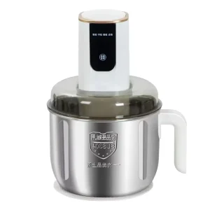 Electric Food Processor with Touch Screen Stainless Steel 4L Capacity 500W Household Kitchen Multifunction Meat Grinder Blender