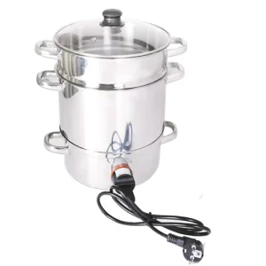 Electric Food Steam Cooker Stainless Steel 304 9 Quart 1500W Household Steamer Pot