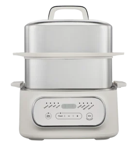 Electric Food Steamer 9.3L Double-Tier 8-in-1 Meal Stainless Steel Timer & Keep Warm Boil-Dry Protect Kitchen Steamer