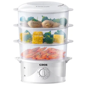 Electric Food Steamer for Cooking Vegetable Steamer with BPA Free Baskets Powerful Kitchen Steamer