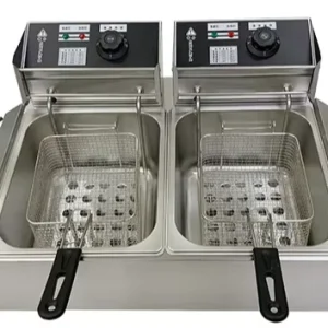Electric Fryer 6L+6L 5000W Industrial Deep Fryer Stainless Steel Potato Chips Fryer Commercial Chicken Frying Machine