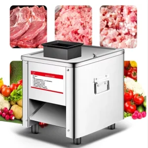 Electric Fully Automatic Commercial Household Meat Slicer Stainless Steel Vegetable Cutting Machine Meat Grinder Small
