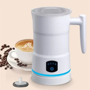 Electric Fully Automatic Milk Frother Detachable Milk Foam Machine 4 Cup Plastic Housing 400W Timer Function for Hot Cold Foam