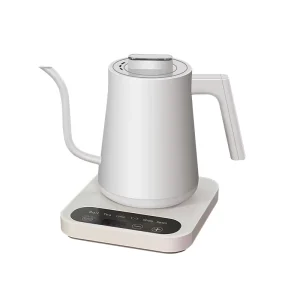Electric Gooseneck Kettle Temperature Control Realtime Display Automatic Shut off 316 Stainless Steel 1L Capacity