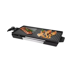 Electric Griddle PTFE Die Casting Aluminum Flat Top Grill Smokeless Temperature Control Burger Eggs Pancake Plancha Slide Drip