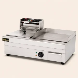 Electric Griddle Plate Commercial Cooking Machine Stainless Steel Grill for Breakfast Food Service Electric Griddle with Fryer