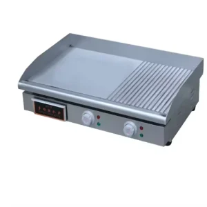 Electric Grill Griddle Pan 4.4KW Commercial Stainless Steel Fryer Combo Multi use Grill Burger Steak Fast Food