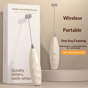 Electric Hand Held Plastic & Stainless Steel Milk Frother Coffee Frother Household Milk Mixer Egg Beater