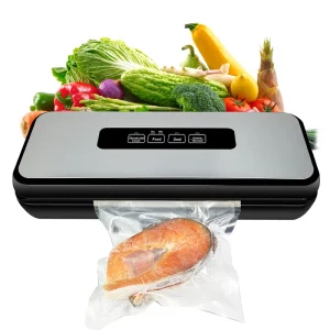 Electric Handheld Sous Vide Vacuum Sealer with 32cm Sealing Width and Customizable Plug for Household Use