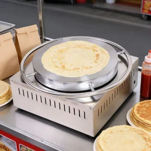 Electric Heating Rotation Pancake Pan 40/45/50cm Crepe Pancake Maker Machine Street Food Snack Machine