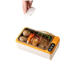 Electric Heating USB Rechargeable 1L Insulated Stainless Steel Digital Control Food Warmer Lunch Box 6h Keep Fresh Outdoor Car
