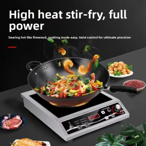 Electric High Power 3500W Stainless Steel Flat Induction Cooker Stove for Household Commercial Use Restaurants Hot Pot