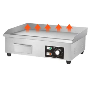 Electric High Quality Easy Clean Non Stick Surface Electric Grills Griddles 8MM Smooth Ribbed Grill
