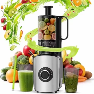 Electric Home Big Mouth Cold Press Fruit Slow Juicer