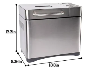 Electric Home Bread Machine Fully Automatic Intelligent Dough Fermentation Multi Functional Stainless Steel 2.2 lb Capacity