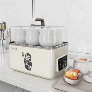 Electric Home Food Steamer Household Use 800W Safety Auto-Off Function
