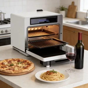 Electric Home Kitchen Air Fryer Oven with LCD Display Europe Plug No Oil Steam and Power Source